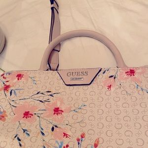 Pink Floral Guess purse